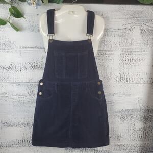 American Apparel Corduroy Overall Dress Navy Blue Sz M Y2K Grunge Utility Chic